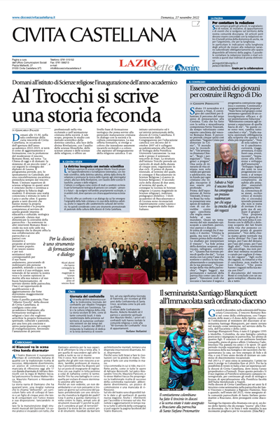 Avvenire - pagina diocesana del 27/11/2022